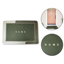 Tapete Verde Escuro Home Casa Apto Antiderrapante Seca Fácil Entrada Porta Decoração Quintal Sala Decorar