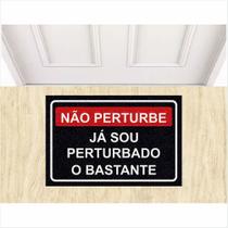 Tapete Vinil Divertido Não perturbe 60X40cm. Tapete Vinil Divertido Não perturbe 60X40cm.
