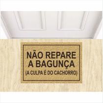 Tapete Vinil Não Repare Na Bagunça 60X40 Bege Antiderrapante