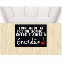 Tapete Vinil Tudo Aqui Já Foi Um Sonho Gratidão Casa Portas. Tapete Vinil Tudo Aqui Já Foi Um Sonho Gratidão Casa Portas.