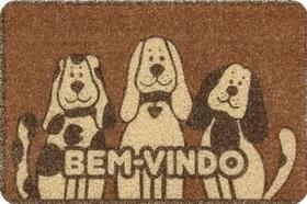 Tapete Vinílico Bem-Vindo Dogs Marrom - Bella casa