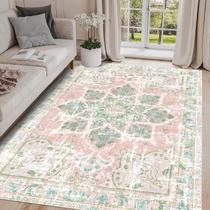 Tapete Vintage Vhong Lavável Antiderrapante 152x213 cm Tapete Vintage Vhong Lavável Antiderrapante 152x213 cm