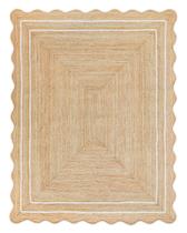Tapete Weaving Village Wave Scalloped Jute Natural Off White 90x150cm