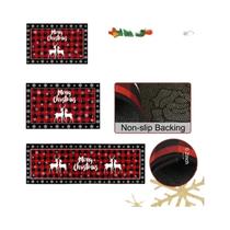 Tapete Xadrez Antiderrapante para Árvore de Natal - Absorvente e Decorativo (Natal 2024)