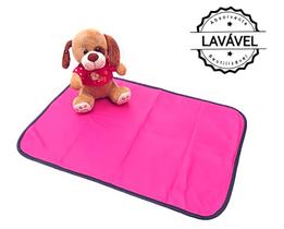 Tapete Xixi Pet Lavável Cor Rosa Pink Kit com 3 70x50cm Secagem Rápida