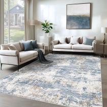 Tapete XLUEZ 183 x 274 cm Lavável Antiderrapante Azul Tapete XLUEZ 183 x 274 cm Lavável Antiderrapante Azul