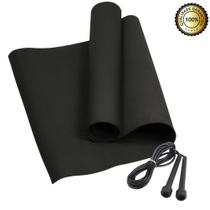 Tapete Yoga Academia Pilates Studio Mat -1,80X0,50M + Corda