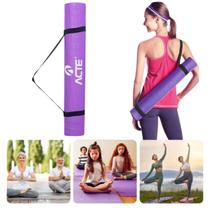 Tapete Yoga Antiderrapante Exercícios T10 173cm Roxo Acte