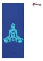 Tapete Yoga Premium Azul Estampa Buda 2,00m - 5mm - Dharma Yogui