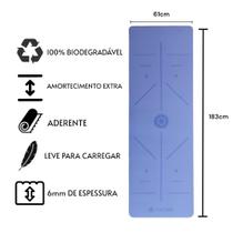 Tapete Yoga Tpe 100% Eco 6mm Bodyline Azul 183x61cm Taitek