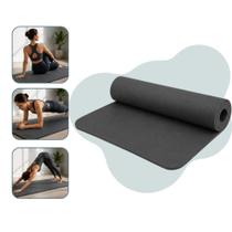 Tapete Yoga Zenai Cinza Liso Alta Aderência Resistente Tapete Yoga Zenai Cinza Liso Alta Aderência Resistente