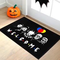 Tapete ZIHEAN Capacho de Halloween 43x73 cm, antiderrapante, lavável