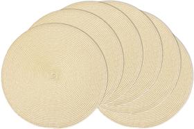 Tapetes americanos AHHFSMEI, redondos, trançados, 38 cm de diâmetro, conjunto de 6 bege Tapetes americanos AHHFSMEI, redondos, trançados, 38 cm de diâmetro, conjunto de 6 bege