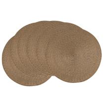 Tapetes americanos AHHFSMEI, redondos, trançados, 38 cm de diâmetro, conjunto de 6 marrons Tapetes americanos AHHFSMEI, redondos, trançados, 38 cm de diâmetro, conjunto de 6 marrons