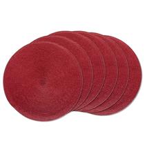 Tapetes americanos AHHFSMEI, redondos, trançados, 38 cm de diâmetro, conjunto de 6 Tapetes americanos AHHFSMEI, redondos, trançados, 38 cm de diâmetro, conjunto de 6