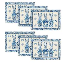 Tapetes americanos Artoid Mode Porcelain Bunny Rabbit Easter x6