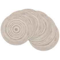 Tapetes americanos SHACOS, redondos trançados de 38 cm, conjunto de 6 para mesa de cozinha