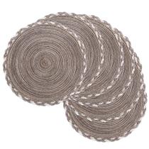 Tapetes americanos SHACOS Round Braided Glitter 38 cm, conjunto de 6 (multicoloridos) Tapetes americanos SHACOS Round Braided Glitter 38 cm, conjunto de 6 (multicoloridos)