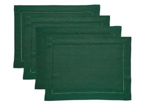 Tapetes americanos Solino Home Classic Hemstitch Rainforest Green x4