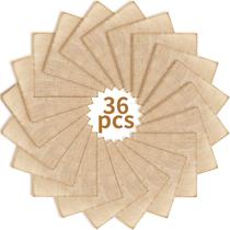 Tapetes americanos VitalCozy Fall Burlap 15,5 x 15,5 cm, juta marrom, 36 unidades Tapetes americanos VitalCozy Fall Burlap 15,5 x 15,5 cm, juta marrom, 36 unidades