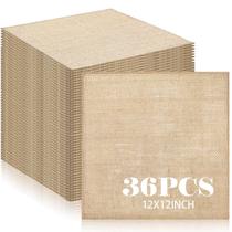 Tapetes americanos VitalCozy Fall Burlap 36 peças de 30 x 30 cm de juta marrom