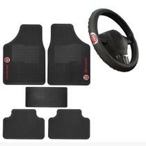 Tapetes Carro Fiat + Capa De Volante Universal