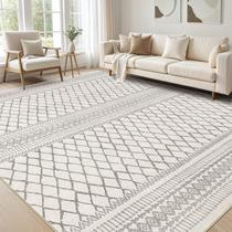 Tapetes Cotiled 5x7 para Sala de Estar: Tapetes Boho Laváveis com Base Antiderrapante, Tapete Grande, Macio, Interno, Resistente a Manchas para Quarto, Sala de Jantar, Decoração Leve para Casa Bege/Cinza Tapetes Cotiled 5x7 para Sala de Estar: Tapetes Boho Laváveis com Base Antiderrapante, Tapete Grande, Macio, Interno, Resistente a Manchas para Quarto, Sala de Jantar, Decoração Leve para Casa Bege/Cinza