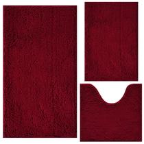 Tapetes de banheiro BOANKODU Chenille, 3 peças, absorventes extra macios Tapetes de banheiro BOANKODU Chenille, 3 peças, absorventes extra macios