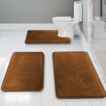 Tapetes de banheiro Conjunto de tapetes de banho Clara Clark Memory Foam Brown
