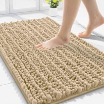 Tapetes de banheiro Mat Smiry Extra Soft Absorbent Chenille Beige Tapetes de banheiro Mat Smiry Extra Soft Absorbent Chenille Beige