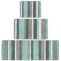Tapetes de banheiro MDesign Soft Microfiber Poliester Spa Set 3