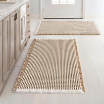 Tapetes de banheiro MIULEE Waffle Set 2, antiderrapantes, laváveis, 18 x 30 polegadas