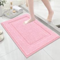 Tapetes de banheiro SHACOS Super Soft Antiderrapantes Laváveis Rosa 50x80cm Tapetes de banheiro SHACOS Super Soft Antiderrapantes Laváveis Rosa 50x80cm