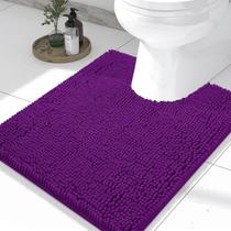 Tapetes de banheiro Smiry Luxury Chenille em forma de U 60x50cm violeta Tapetes de banheiro Smiry Luxury Chenille em forma de U 60x50cm violeta