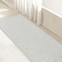 Tapetes de banheiro Tapete de banho SUBRTEX Chenille 60x140cm branco Tapetes de banheiro Tapete de banho SUBRTEX Chenille 60x140cm branco