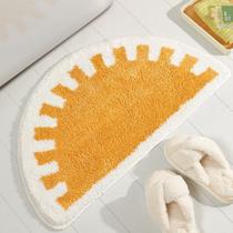 Tapetes de banheiro TRUEDAYS Sun Bath Mat Half Circle Soft Fluffy