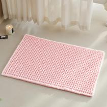 Tapetes de banheiro TYUU Light Peachy Pink Waffle Bath Bath Tapete 30x50cm Tapetes de banheiro TYUU Light Peachy Pink Waffle Bath Bath Tapete 30x50cm