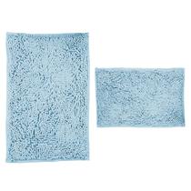 Tapetes de banheiro Xmecyino Chenille Bath Mat 2 peças Tapetes de banheiro Xmecyino Chenille Bath Mat 2 peças