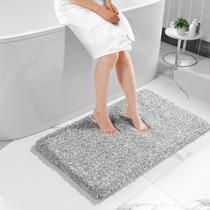 Tapetes de banheiro Yimobra Luxury Fluffy Bath 44x24cm cinza claro Tapetes de banheiro Yimobra Luxury Fluffy Bath 44x24cm cinza claro