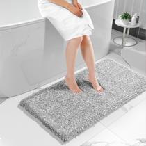 Tapetes de banheiro Yimobra Luxury Fluffy Bath Tapetes 56x24cm cinza claro Tapetes de banheiro Yimobra Luxury Fluffy Bath Tapetes 56x24cm cinza claro