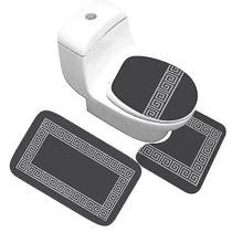 Tapetes de banho tapetes antiderrapantes absorventes padrão clássico tapete de porta capa de banheiro almofada de pé