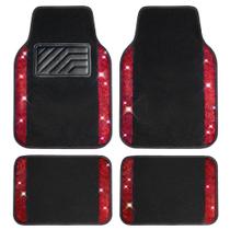 Tapetes de Carro CAR PASS Bling Diamond - PVC Impermeável - 4 Peças
