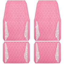 Tapetes de Carro CAR PASS Diamond Rubber - Kit Completo Rosa Universal Tapetes de Carro CAR PASS Diamond Rubber - Kit Completo Rosa Universal