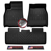 Tapetes de carro Torcia Anti-Slip 3D Rubber Tesla Model S Plaid 2021-2024