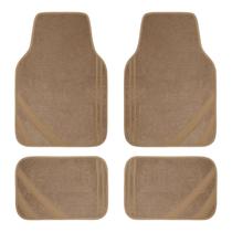 Tapetes de chão de carro CAR PASS de couro bege impermeáveis Tapetes de chão de carro CAR PASS de couro bege impermeáveis