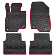 Tapetes de chão de carro Megiteller Custom Fit Mazda 3 2014-2018 vermelhos Tapetes de chão de carro Megiteller Custom Fit Mazda 3 2014-2018 vermelhos