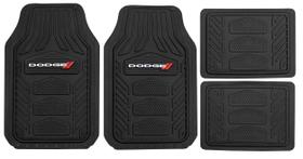 Tapetes de chão Plasticolor Dodge Weatherpro, conjunto de 4 peças, preto