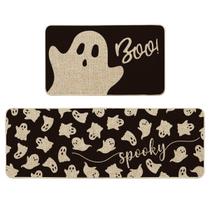 Tapetes de cozinha Artoid Mode Spooky Ghosts Boo Halloween x2