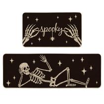Tapetes de cozinha Artoid Mode Spooky Skeleton Spider Bone x2 Tapetes de cozinha Artoid Mode Spooky Skeleton Spider Bone x2