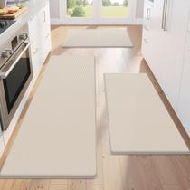 Tapetes de Cozinha KitchenClouds 3 Peças Antiderrapantes e Impermeáveis Caqui Tapetes de Cozinha KitchenClouds 3 Peças Antiderrapantes e Impermeáveis Caqui